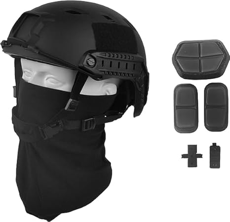 Fast Base Jump Tactical Helmet for Airsoft with 12-in-1 Headwear